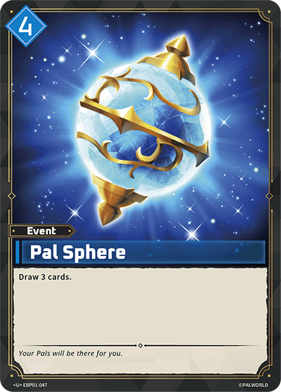 Pal Sphere (EBP01-047), blue Event card from the Palworld Card Game